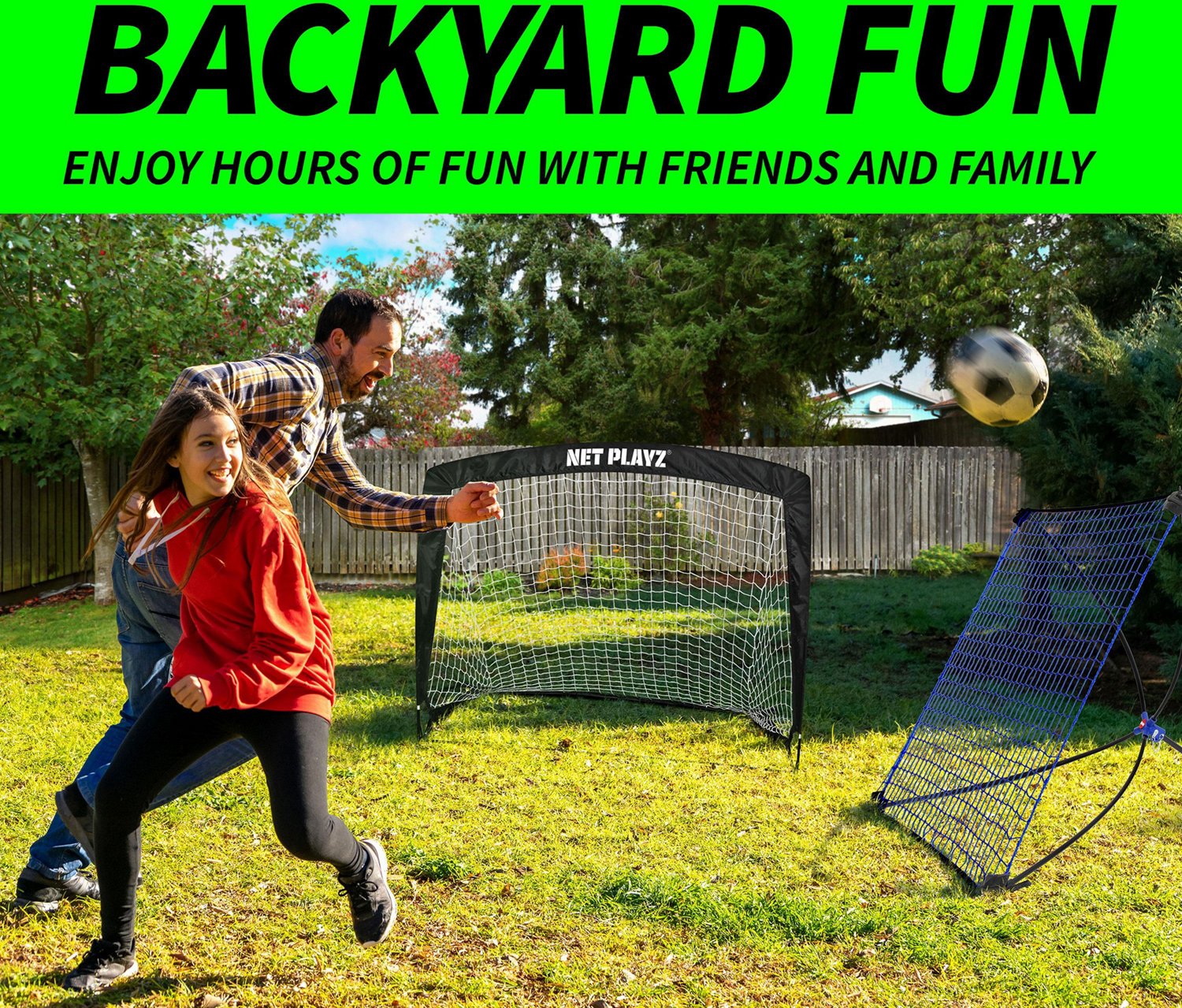 NetPlayz 4 ft x 3 ft Soccer Goal and Rebounder Net Set                                                                           - view number 7