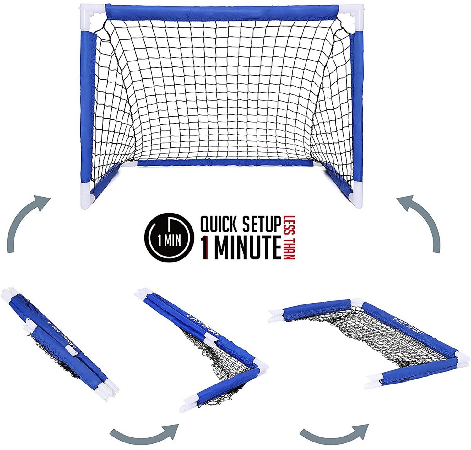 E-Jet Sport Kids' 3 ft x 2 ft x 2 ft Portable Soccer Goals 2-Pack - view number 3
