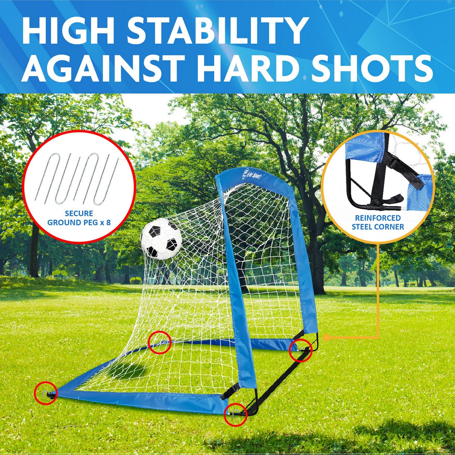 E-Jet Sport 4 ft x 3 ft x 3 ft Portable Soccer Goals 2-Pack                                                                      - view number 5