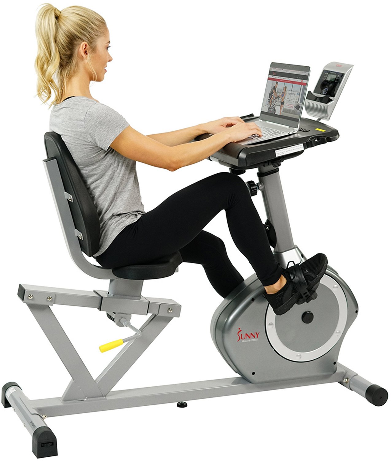 Sunny Health & Fitness Recumbent Desk Exercise Bike - view number 2