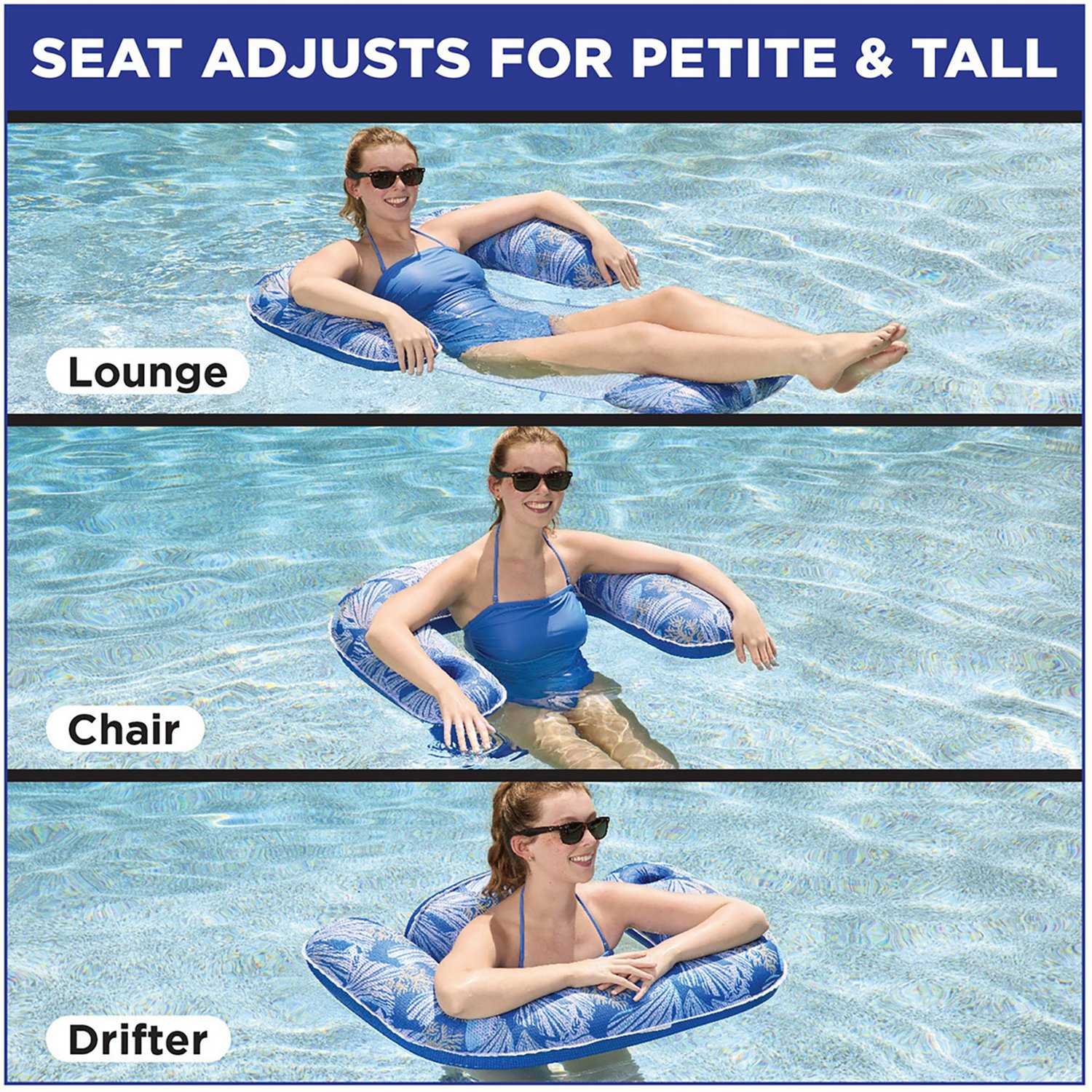 Aqua Leisure 3-in-1 Pool Float Lounge Chair and Drifter                                                                          - view number 2
