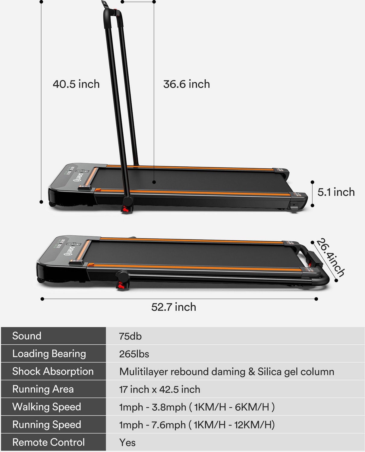 UREVO Strol Lite 2in1 Under Desk Treadmill Academy