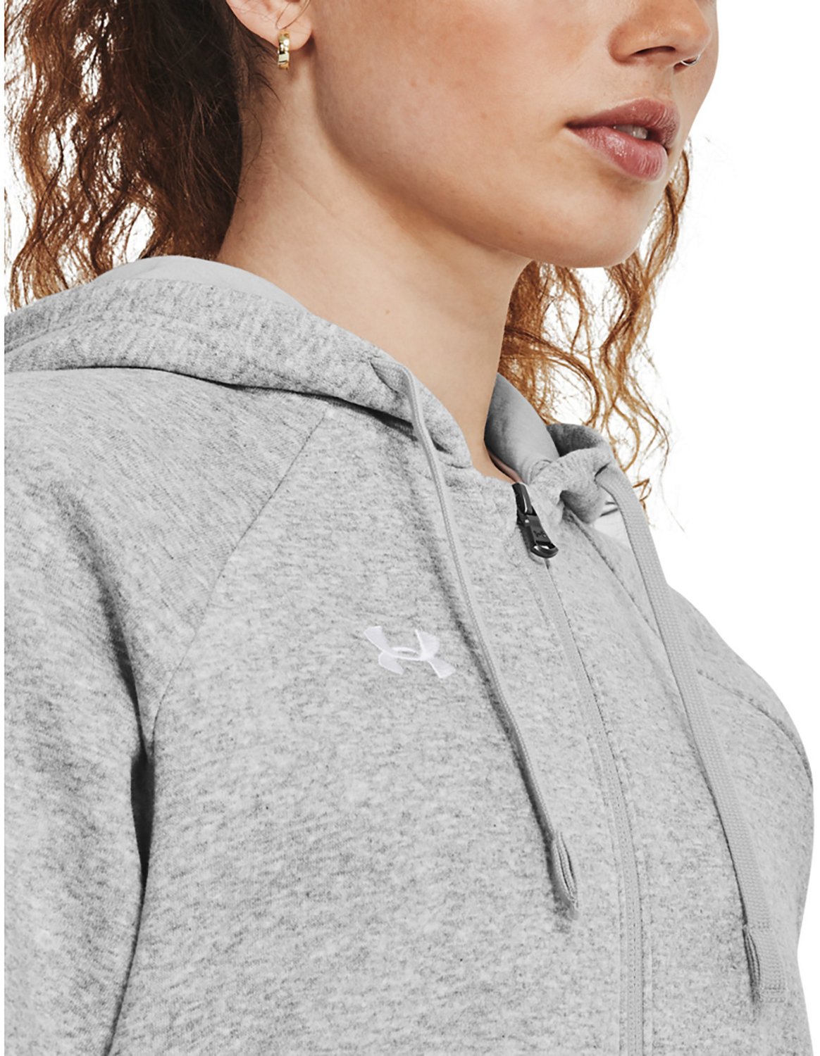 Under Armour Women's Rival Fleece FZ Hoodie, Gym Hoodie for Women,  Comfortable Fleeced Ladies Hoodie