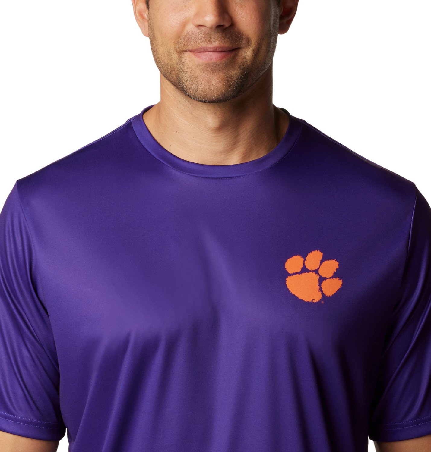 Columbia Sportswear Men's Clemson University Flag Terminal Tackle T-shirt - view number 3