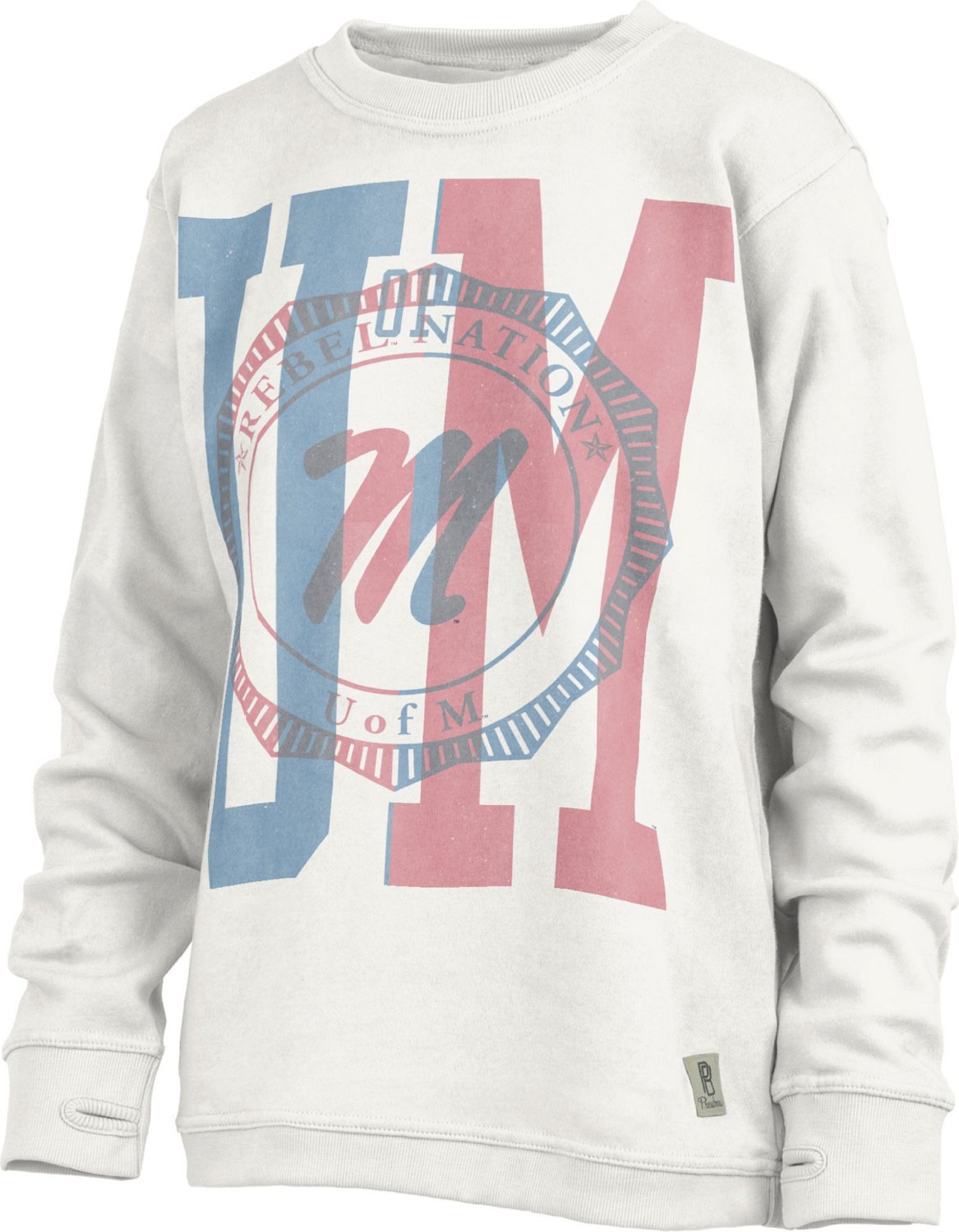 Three Square Women's University of Mississippi Overprint Block Shoreline Long-Sleeve Fleece