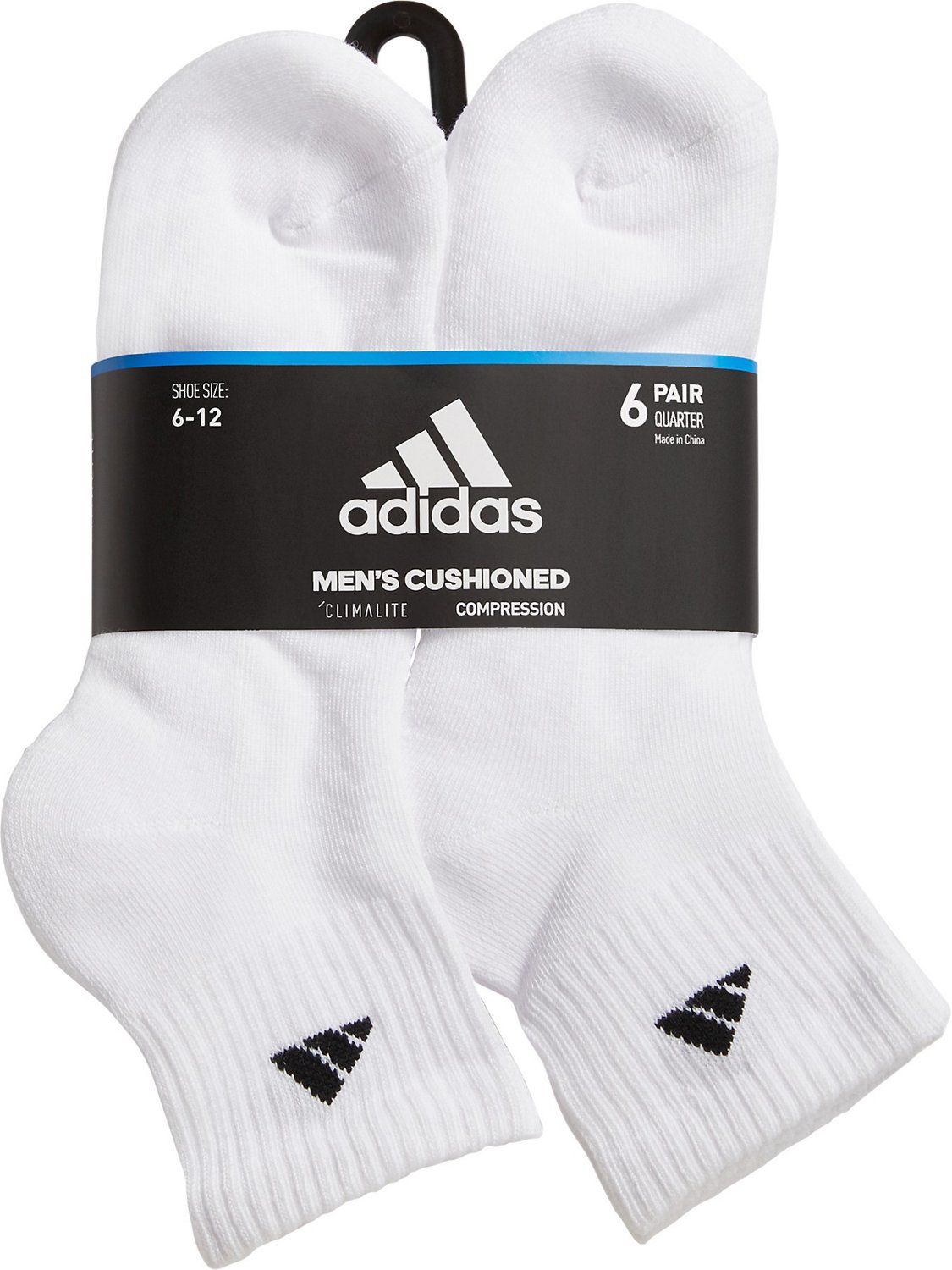 adidas Men's climalite Quarter Socks 6 Pack | Academy