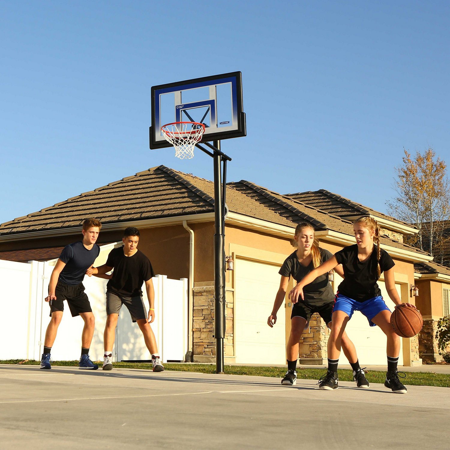Lifetime 48 in Action Grip Polycarbonate Inground Basketball Hoop - view number 8