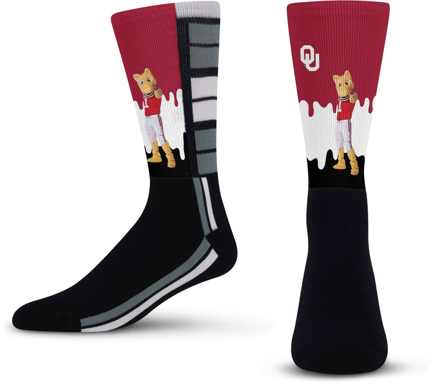 For Bare Feet Kids' University of Oklahoma Mascot Drip Socks 1-Pack