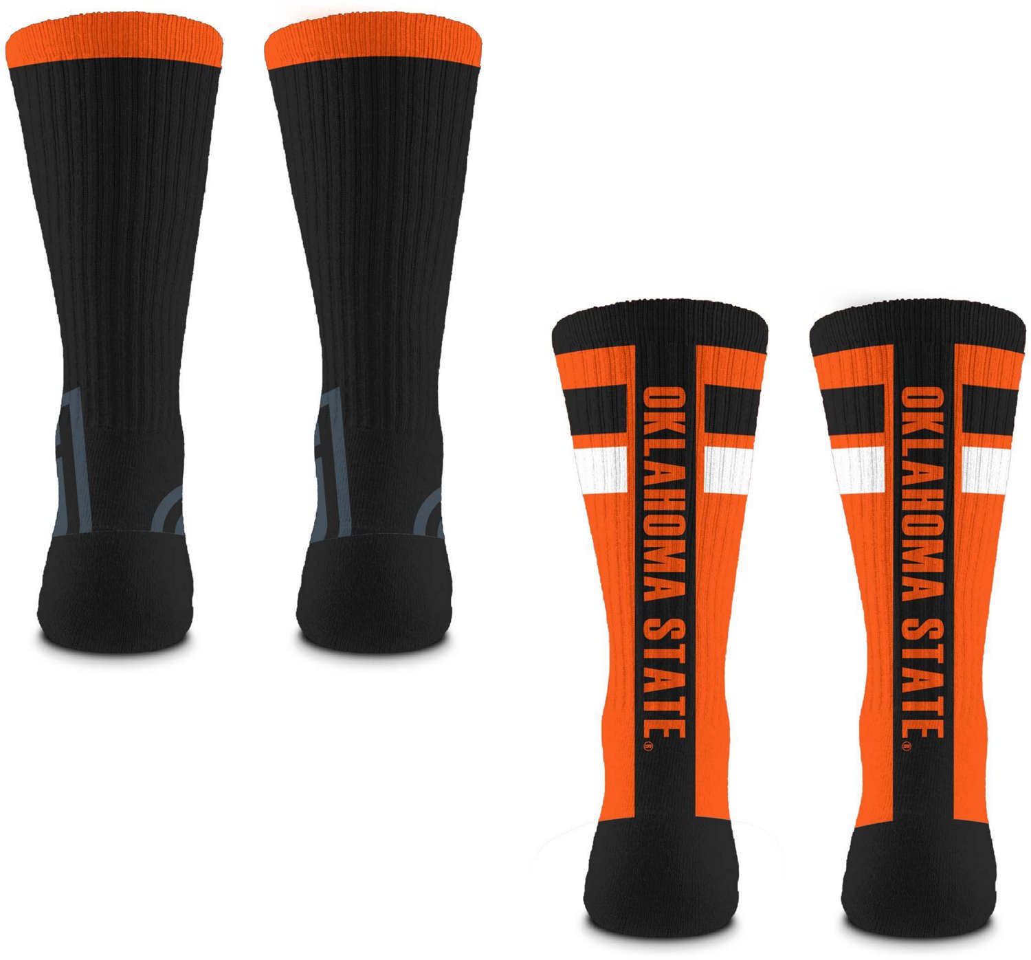 For Bare Feet Oklahoma State University Double Duo Crew Socks 2 Pack - view number 2