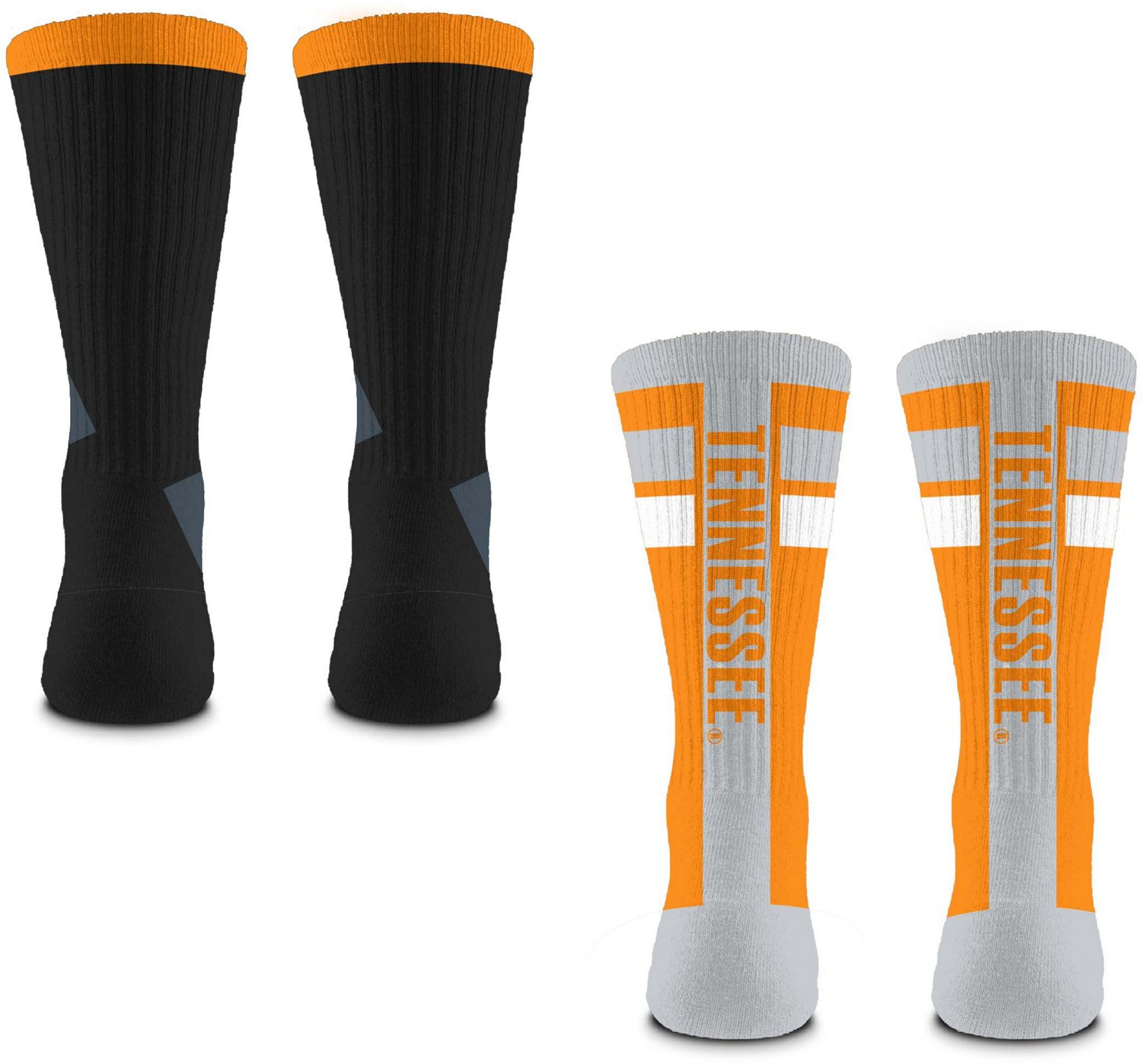 For Bare Feet University of Tennessee Double Duo Crew Socks 2 Pack - view number 2