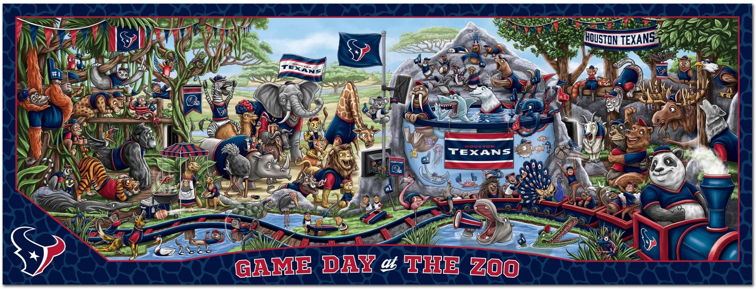YouTheFan Houston Texans Game Day At The Zoo 500-Piece Puzzle  - view number 2