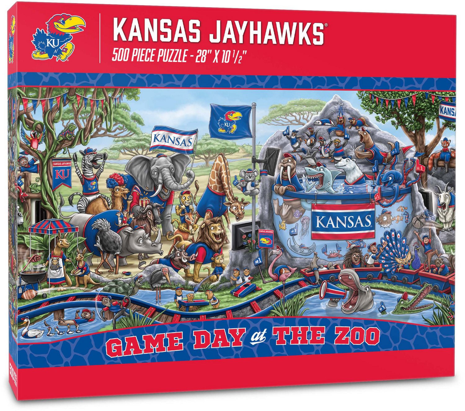 YouTheFan University of Kansas Game Day At The Zoo 500-Piece Puzzle