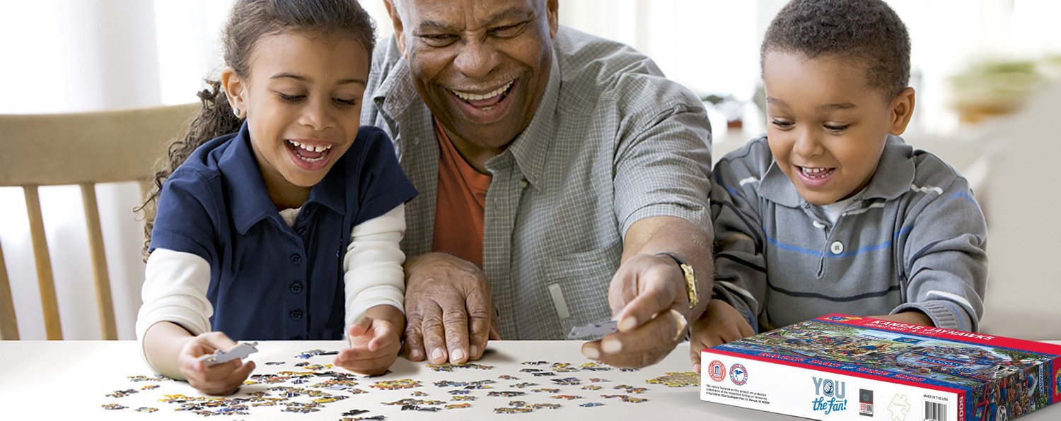 YouTheFan University of Kansas Game Day At The Zoo 500-Piece Puzzle  - view number 3