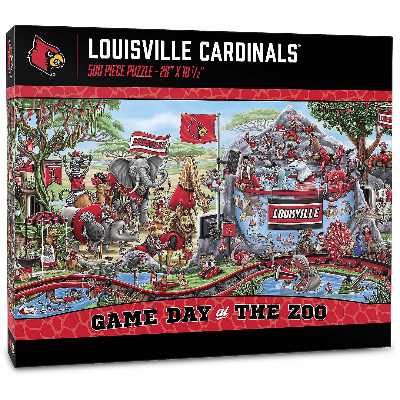 YouTheFan University of Louisville Game Day At The Zoo 500-Piece Puzzle                                                          - view number 1