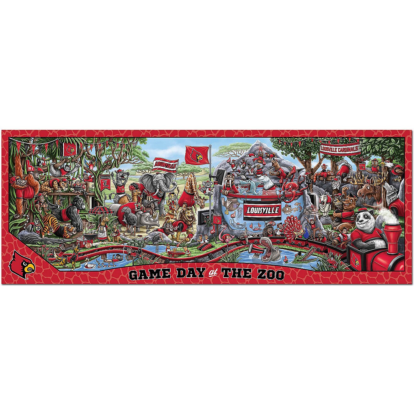 YouTheFan University of Louisville Game Day At The Zoo 500-Piece Puzzle                                                          - view number 2