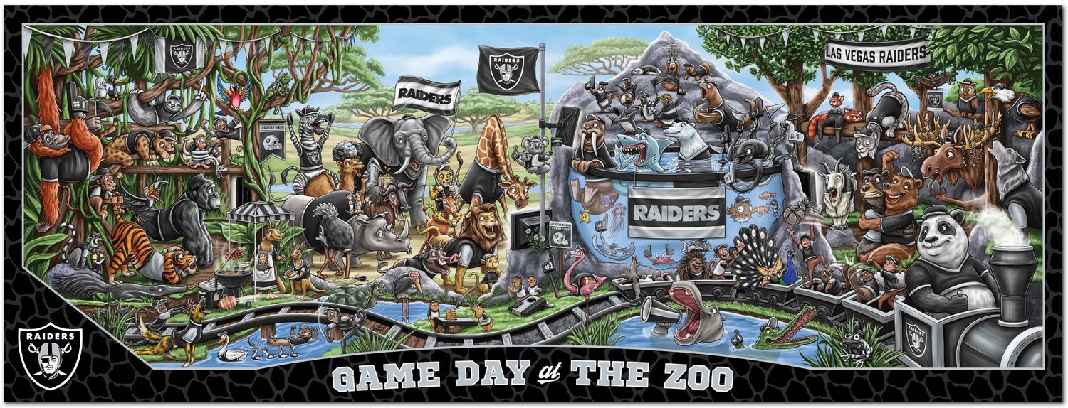YouTheFan Las Vegas Raiders Game Day At The Zoo 500-Piece Puzzle  - view number 2