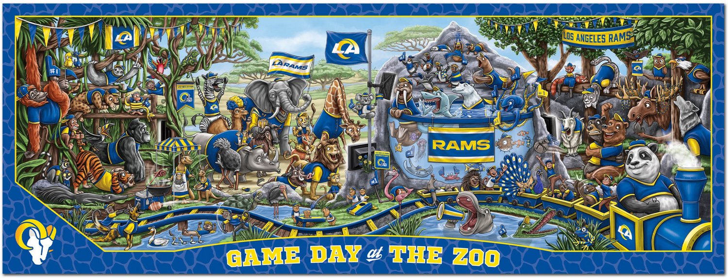 YouTheFan Los Angeles Rams Game Day At The Zoo 500-Piece Puzzle  - view number 2