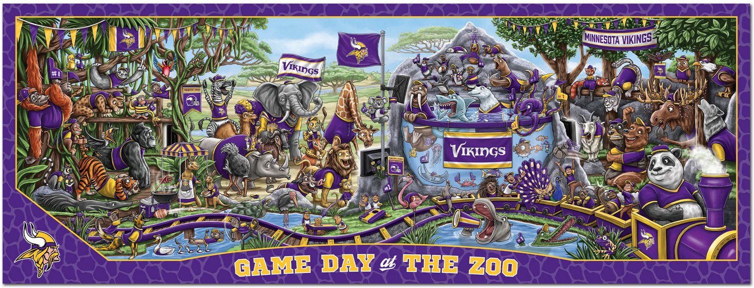 YouTheFan Minnesota Vikings Game Day At The Zoo 500-Piece Puzzle  - view number 2