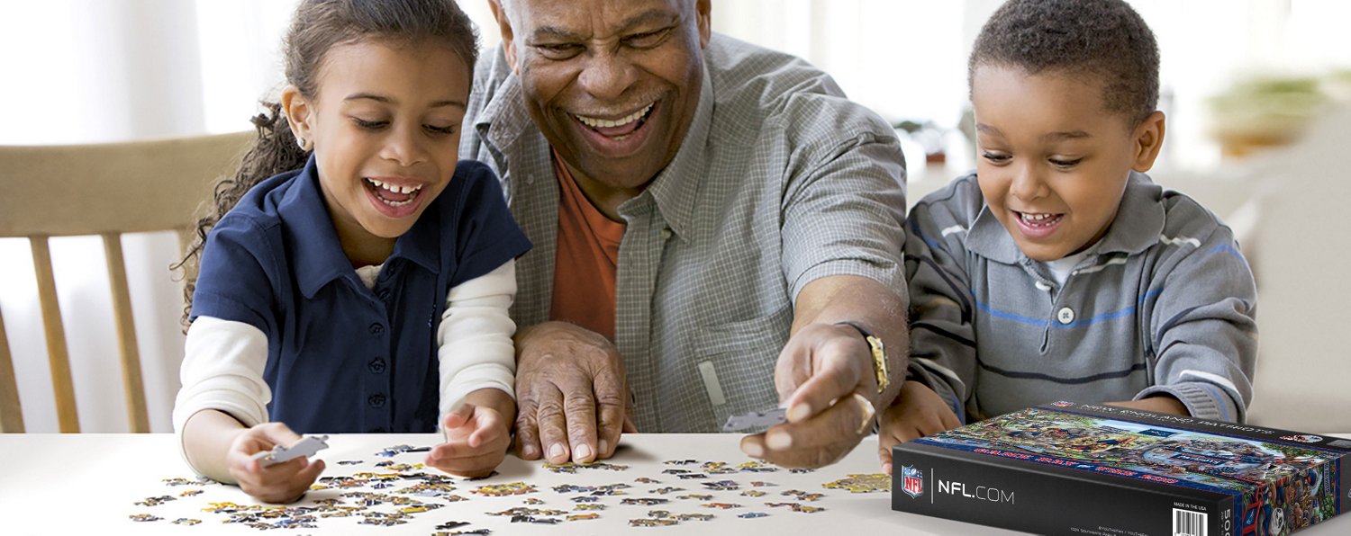 YouTheFan New England Patriots Game Day At The Zoo 500-Piece Puzzle                                                              - view number 3