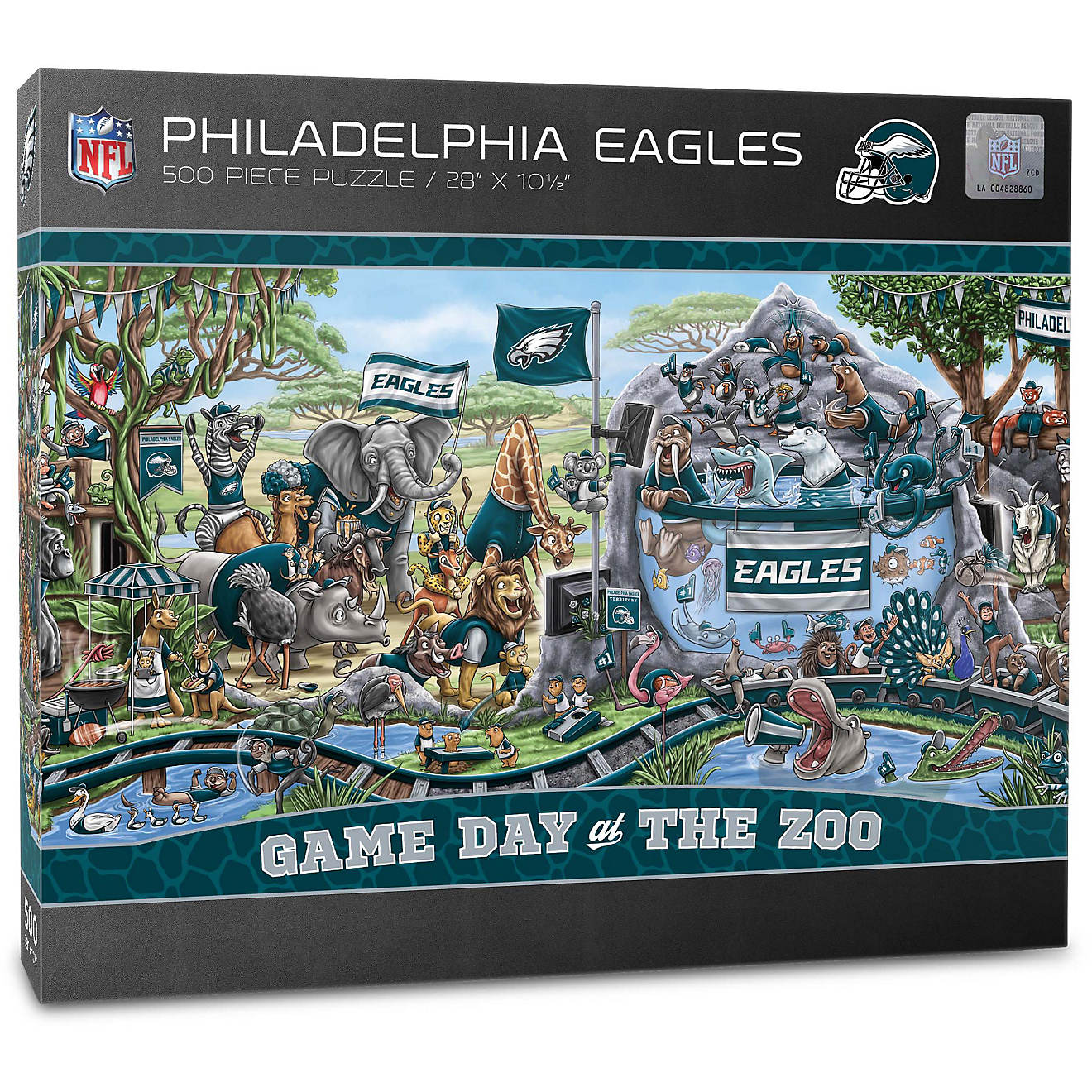 YouTheFan Philadelphia Eagles Game Day At The Zoo 500-Piece Puzzle                                                               - view number 1