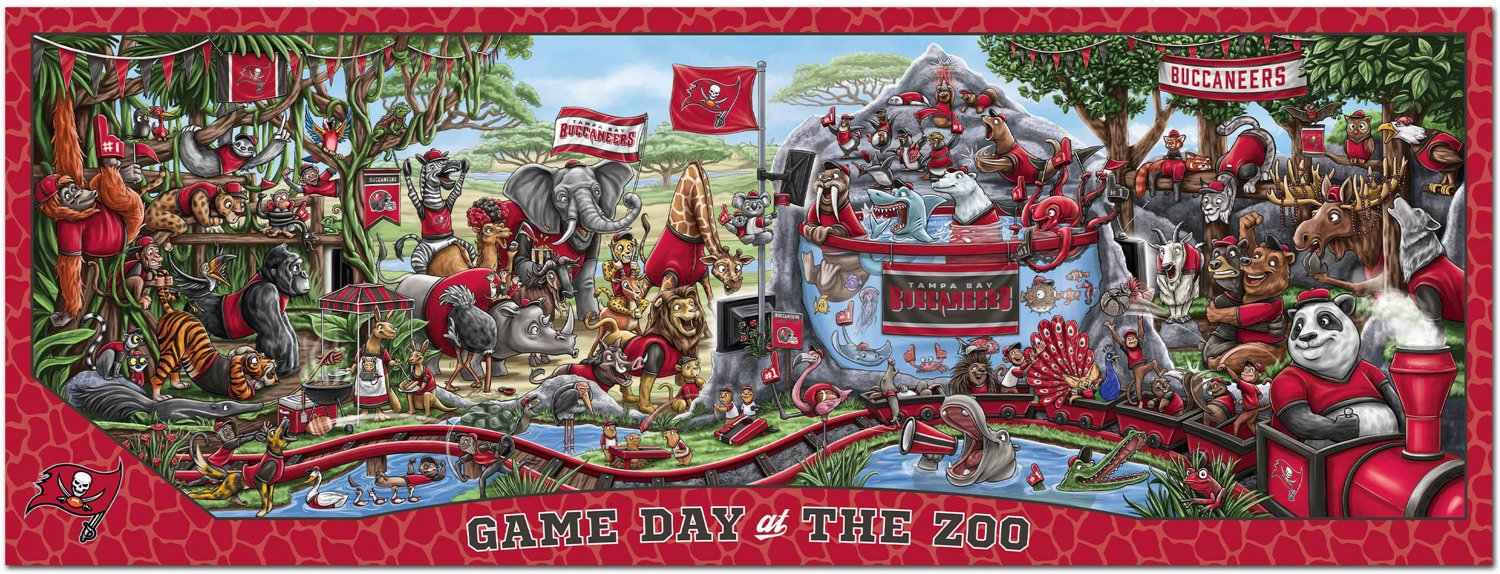 YouTheFan Tampa Bay Buccaneers Game Day At The Zoo 500-Piece Puzzle  - view number 2