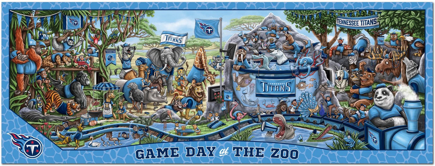 YouTheFan Tennessee Titans Game Day At The Zoo 500-Piece Puzzle                                                                  - view number 2
