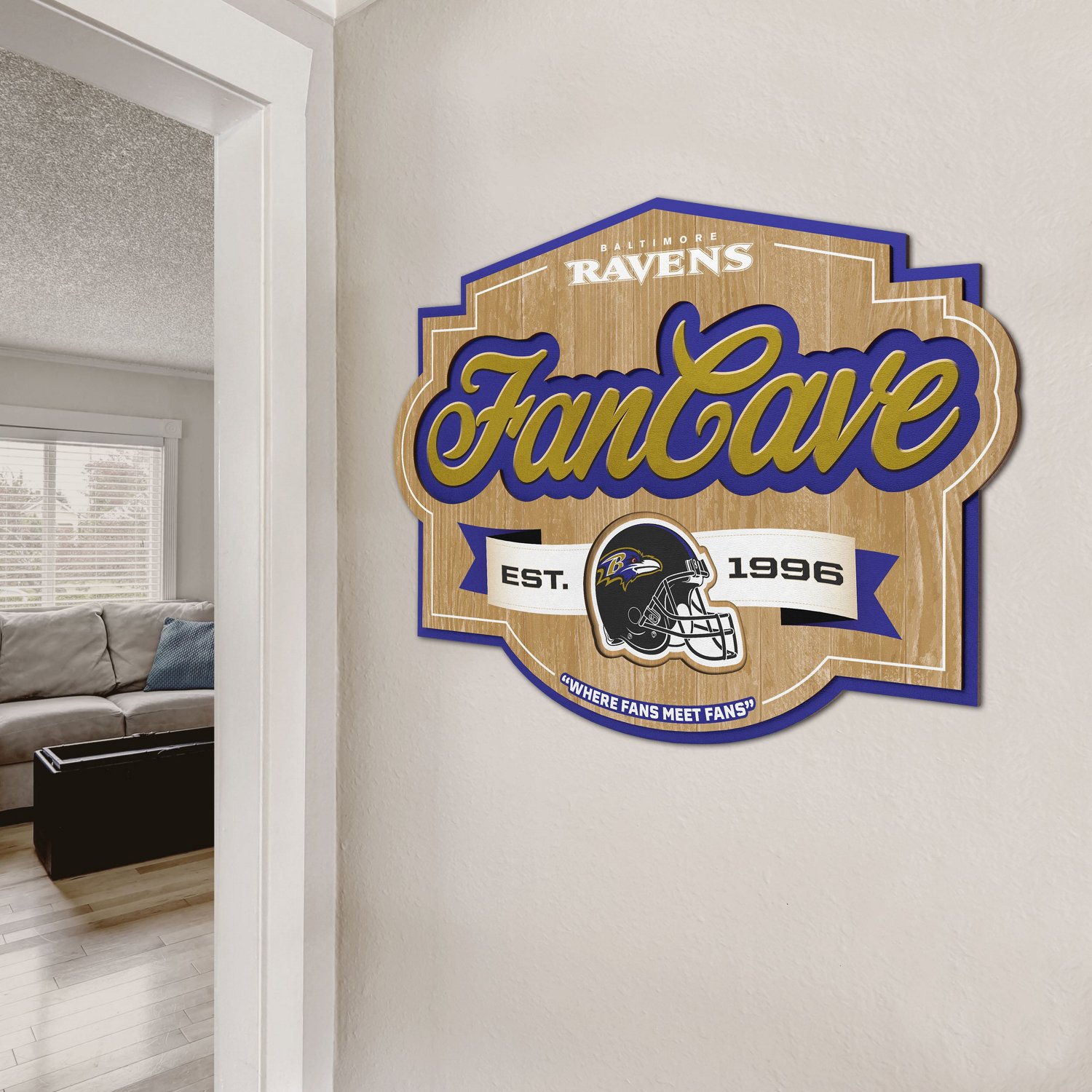 YouTheFan Baltimore Ravens Fan Cave Sign  - view number 5