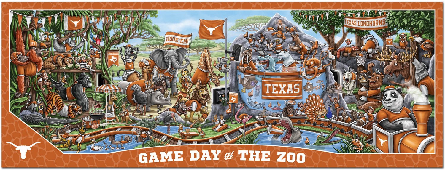 YouTheFan University of Texas Game Day At The Zoo 500-Piece Puzzle  - view number 2