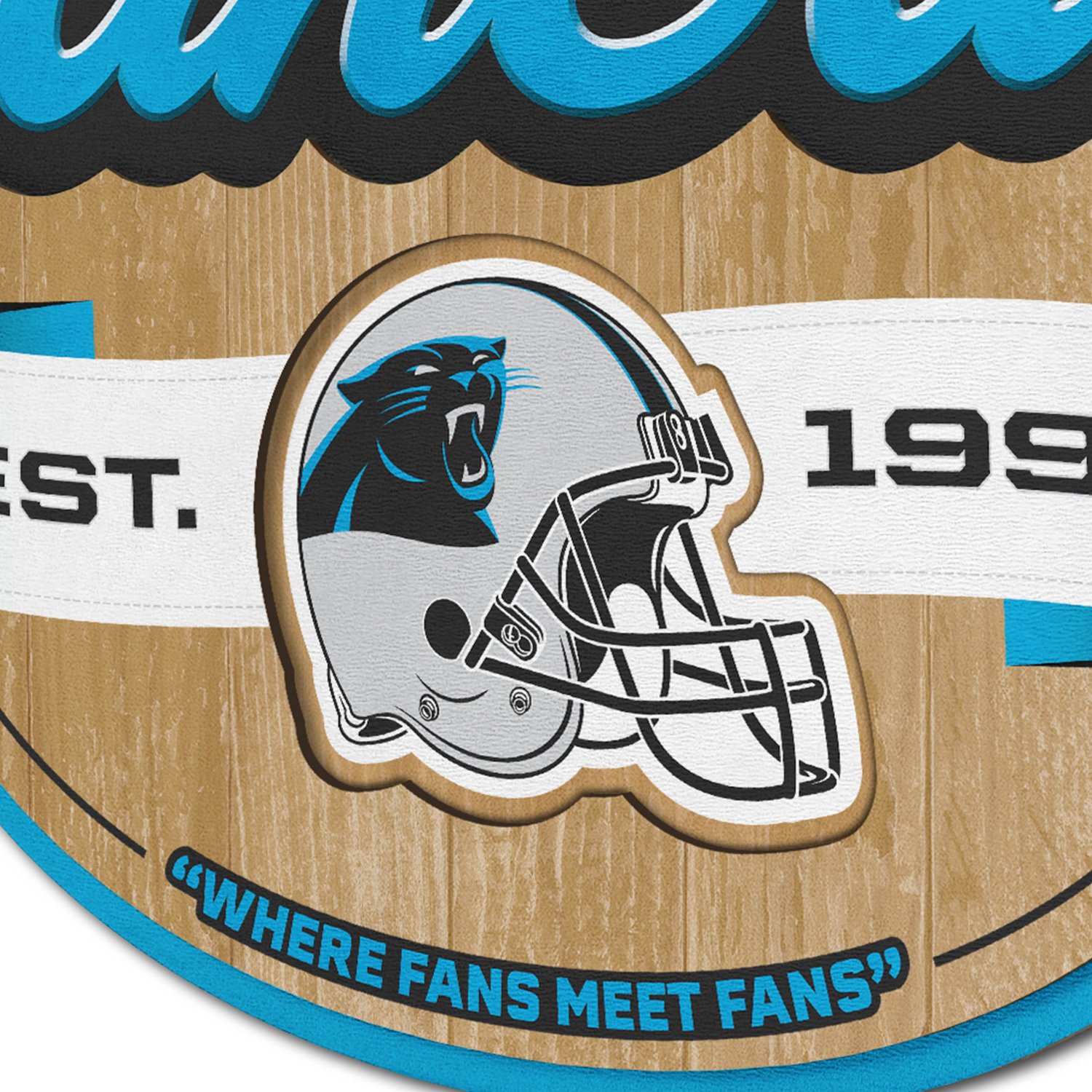 YouTheFan Carolina Panthers Fan Cave Sign                                                                                        - view number 3