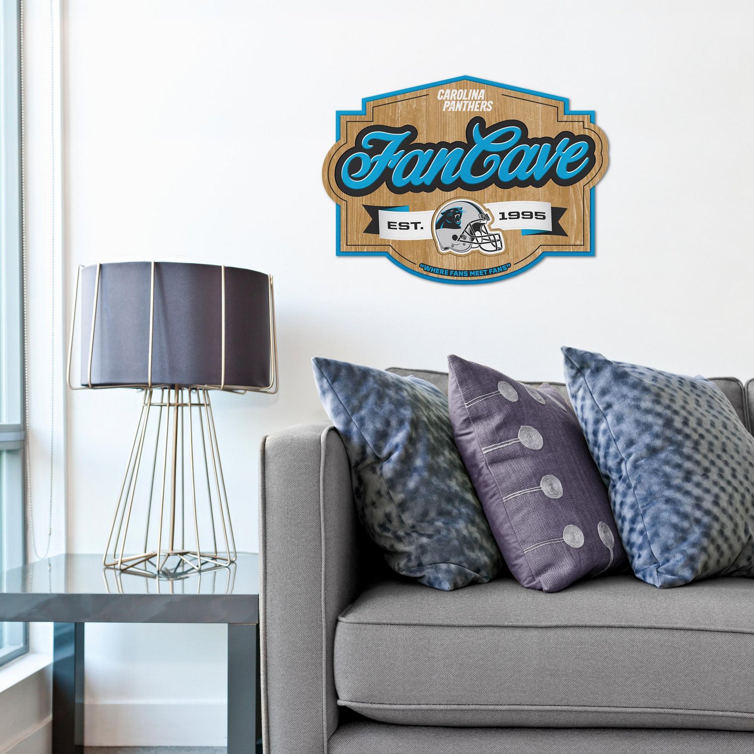 YouTheFan Carolina Panthers Fan Cave Sign                                                                                        - view number 4