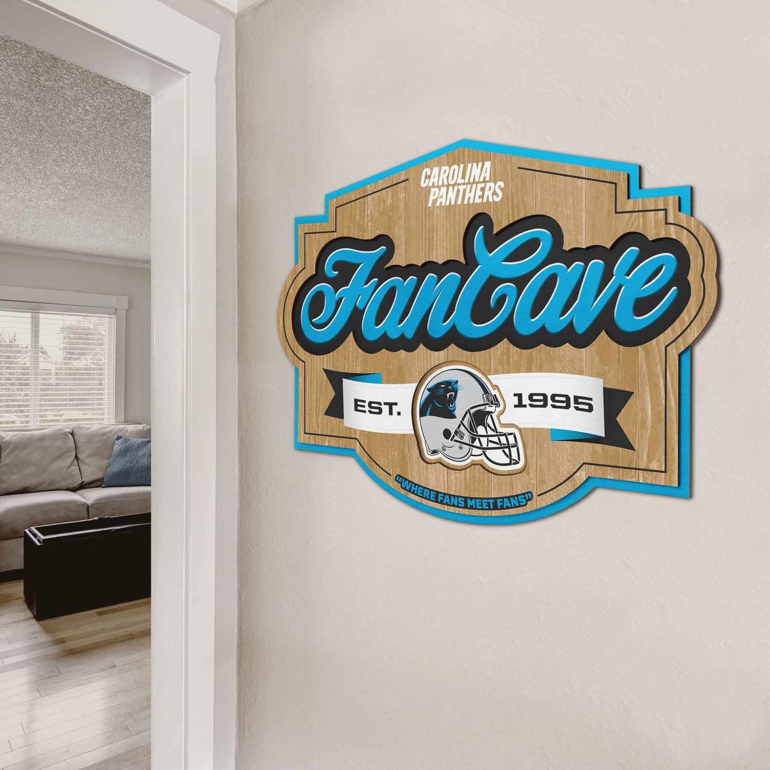 YouTheFan Carolina Panthers Fan Cave Sign                                                                                        - view number 5