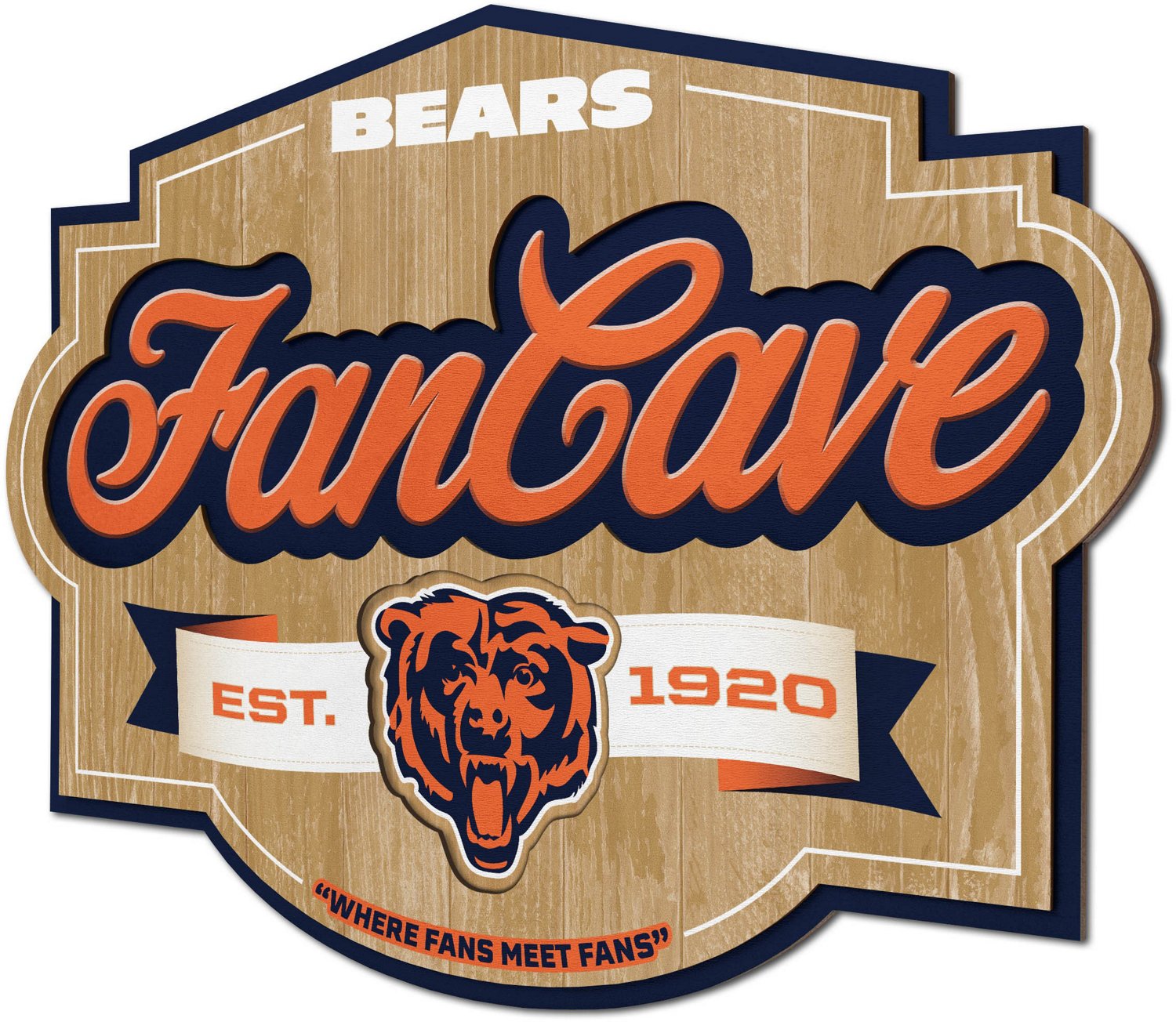 YouTheFan Chicago Bears Fan Cave Sign