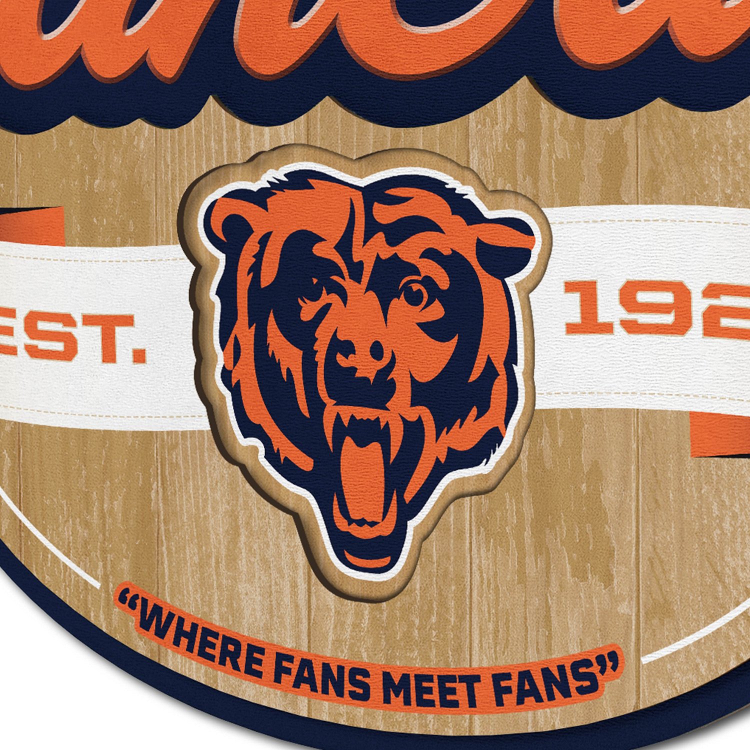 YouTheFan Chicago Bears Fan Cave Sign  - view number 3