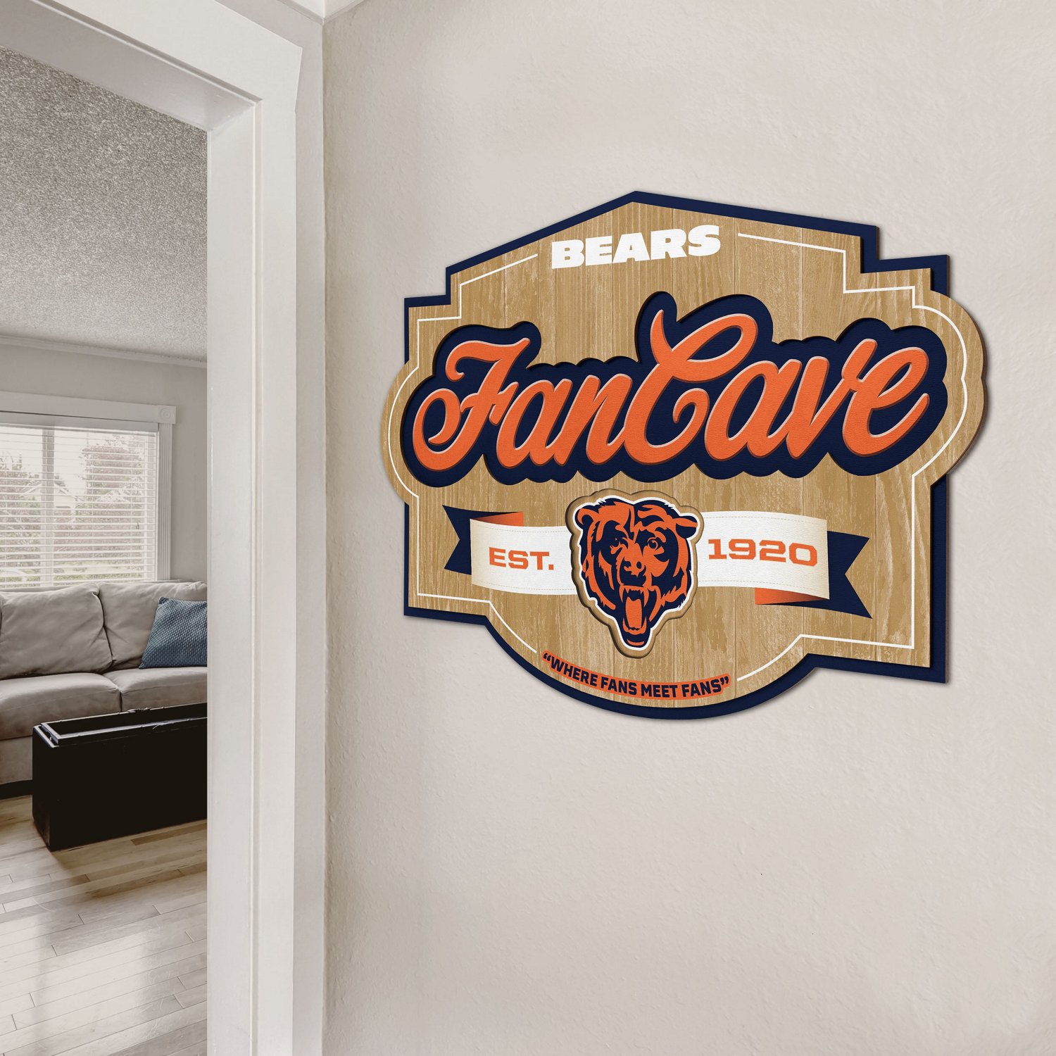 YouTheFan Chicago Bears Fan Cave Sign  - view number 5