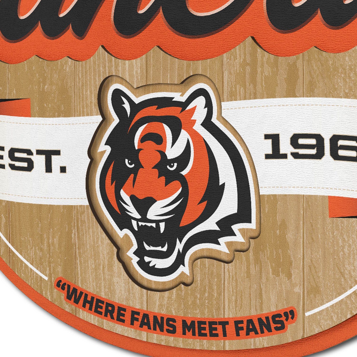 YouTheFan Cincinnati Bengals Fan Cave Sign  - view number 3