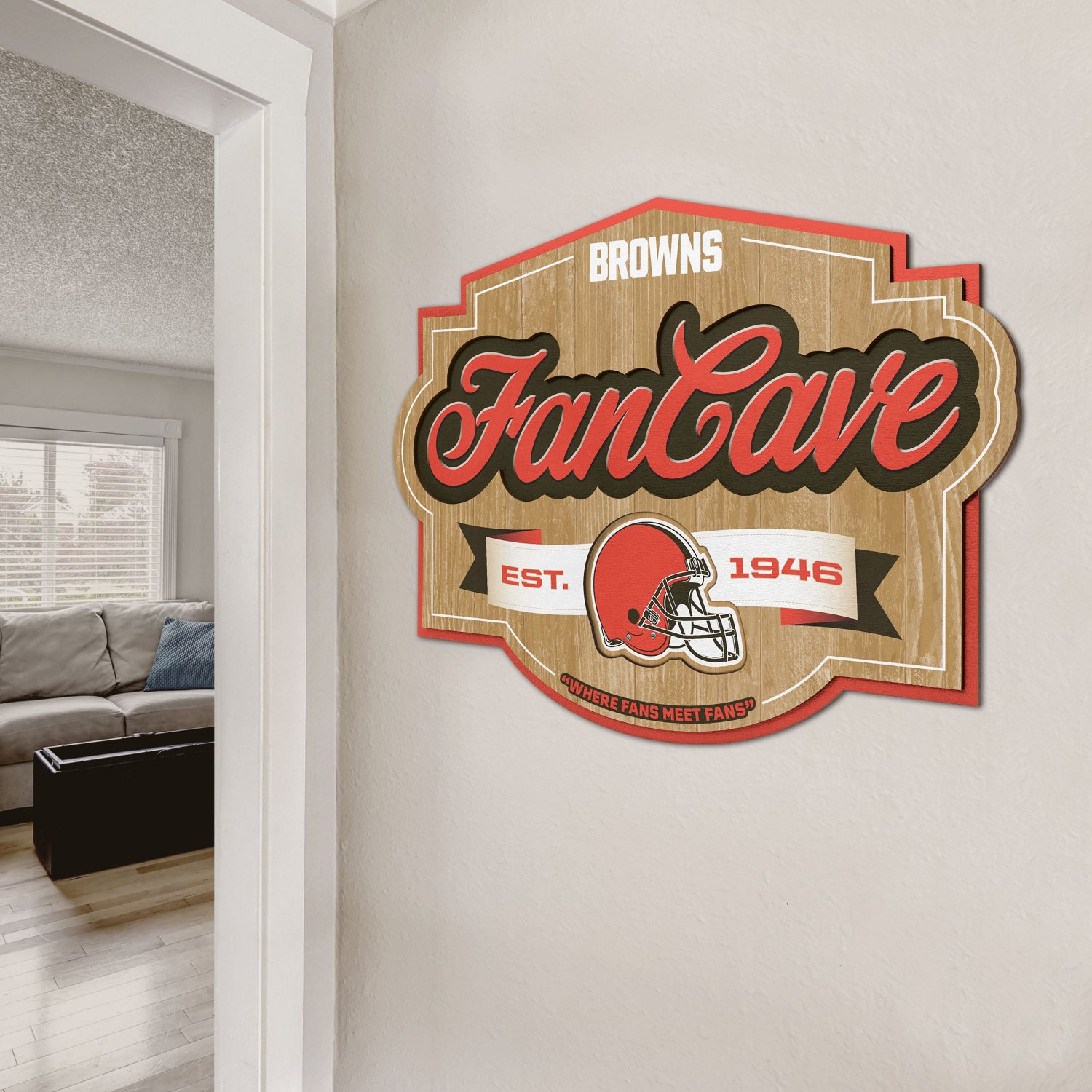 YouTheFan Cleveland Browns Fan Cave Sign  - view number 5