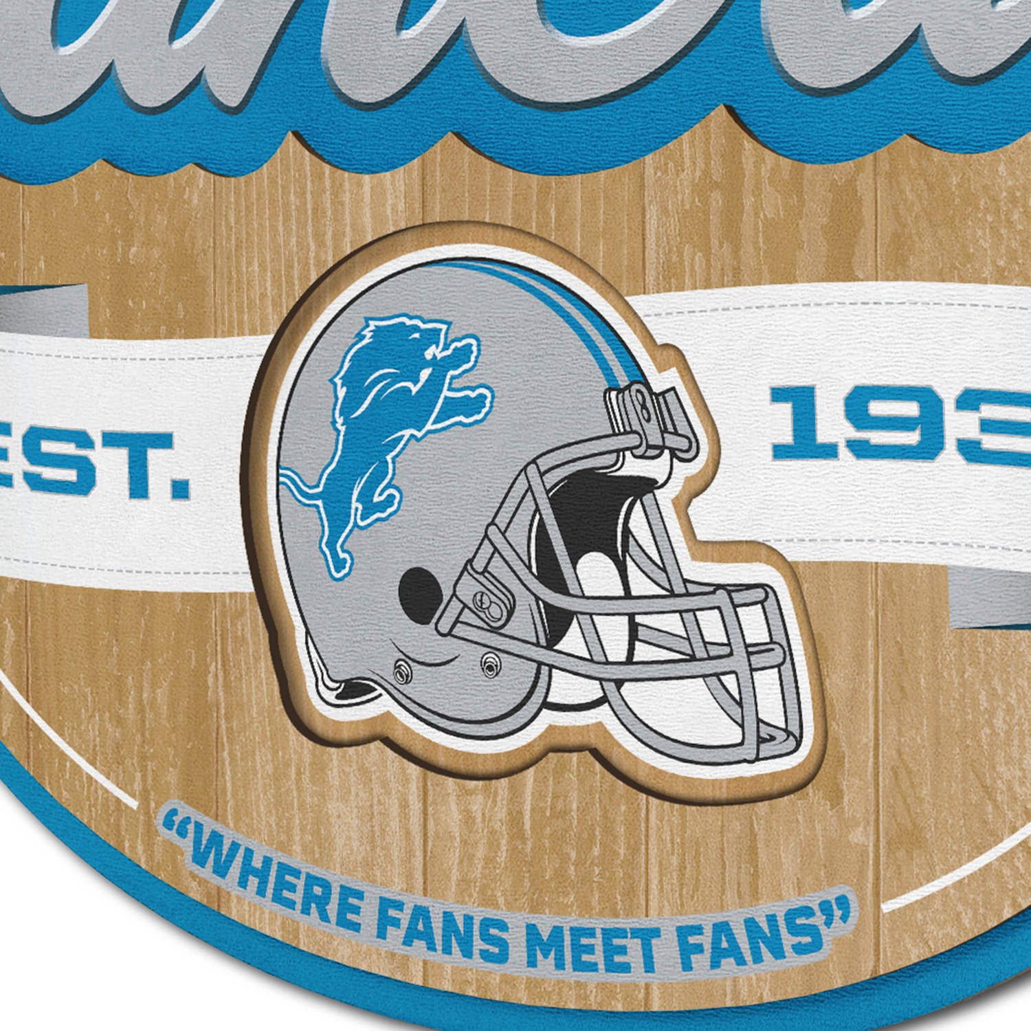 YouTheFan Detroit Lions Fan Cave Sign  - view number 3