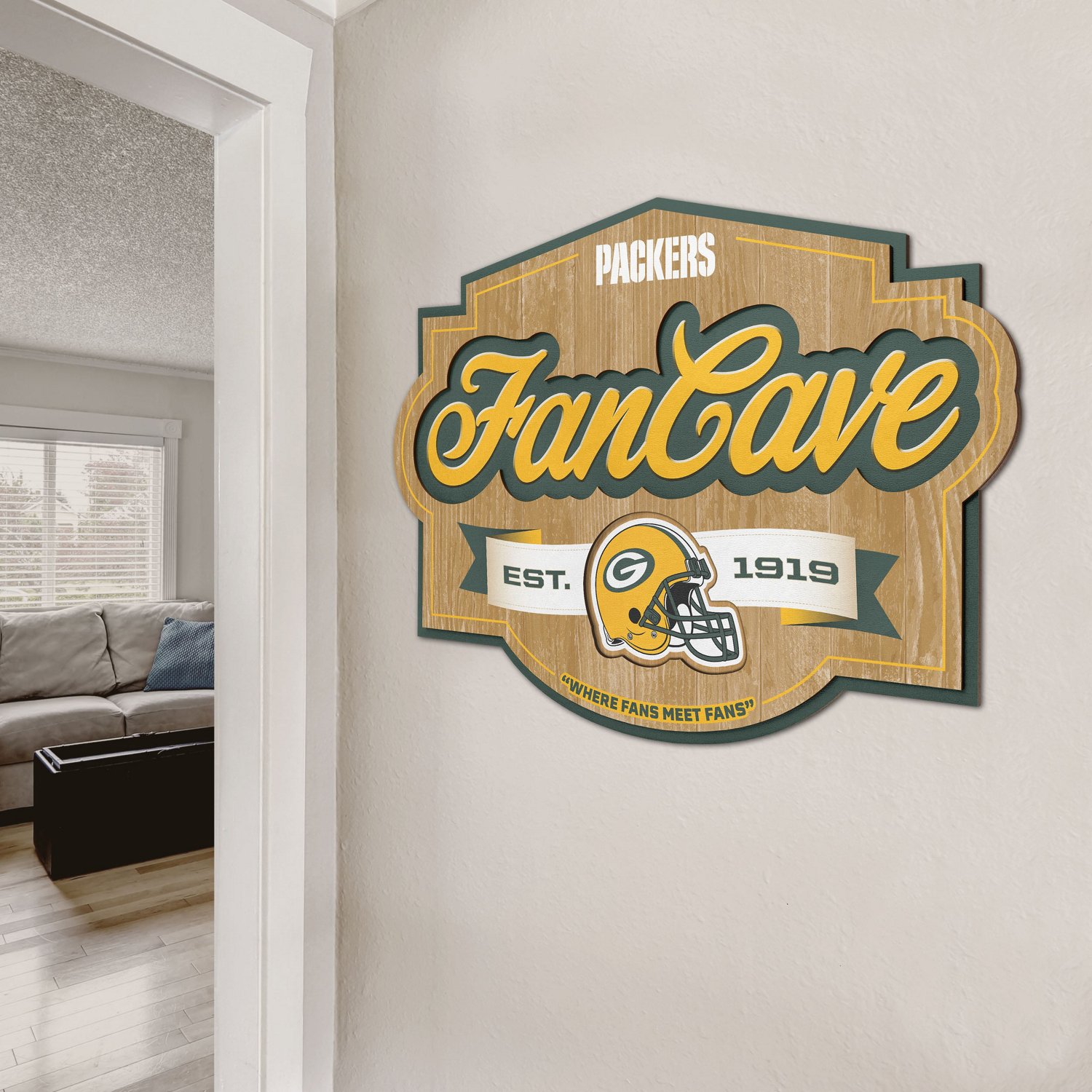 YouTheFan Green Bay Packers Fan Cave Sign - view number 5