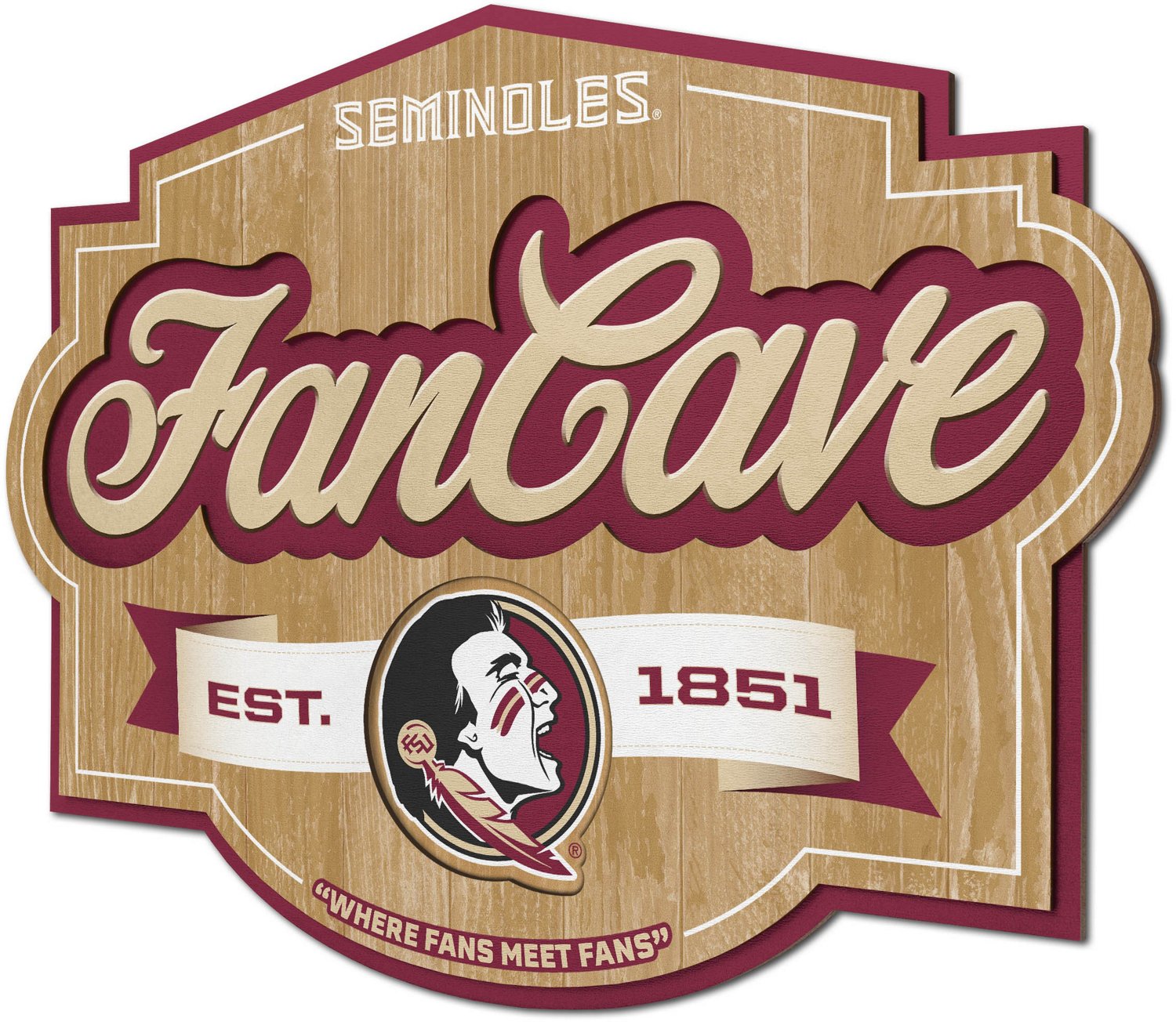 YouTheFan Florida State University Fan Cave Sign