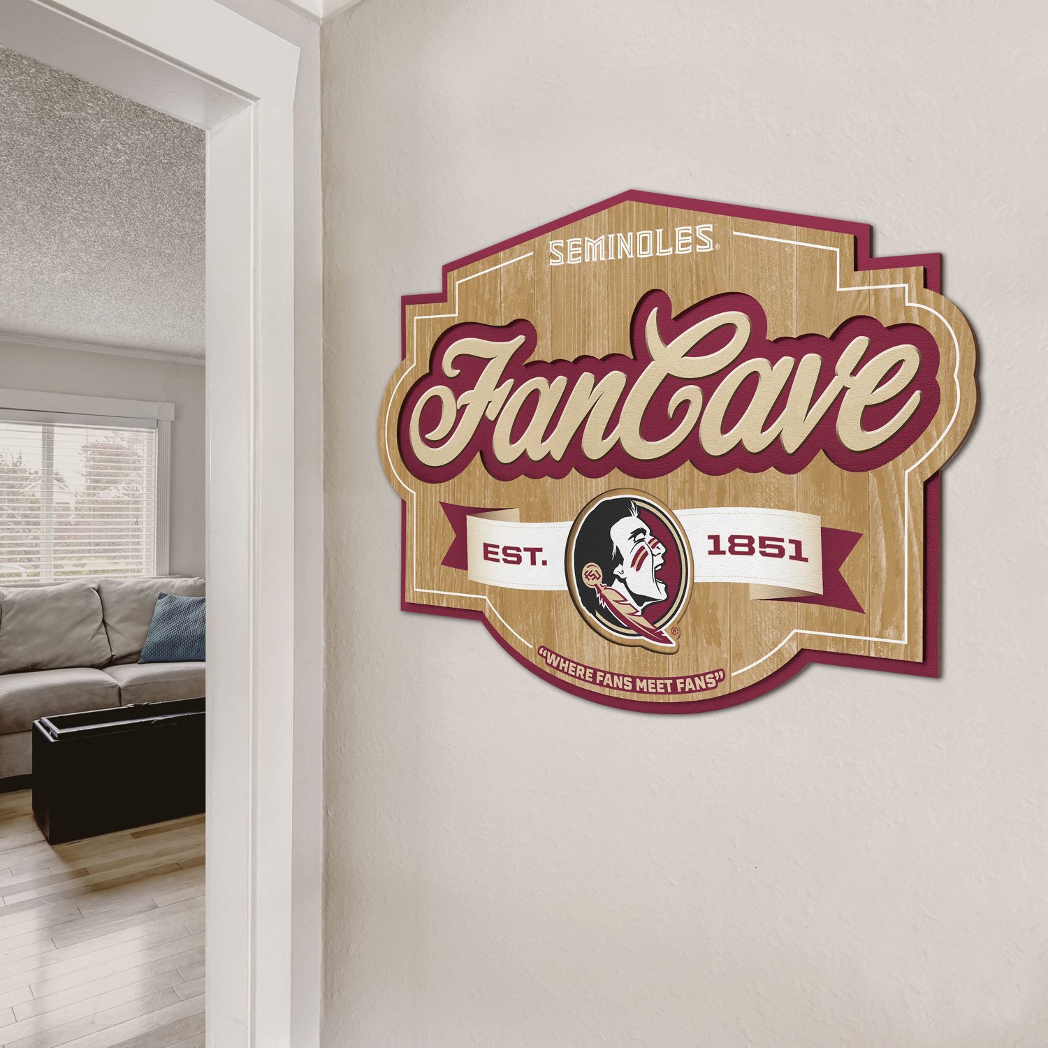 YouTheFan Florida State University Fan Cave Sign  - view number 5