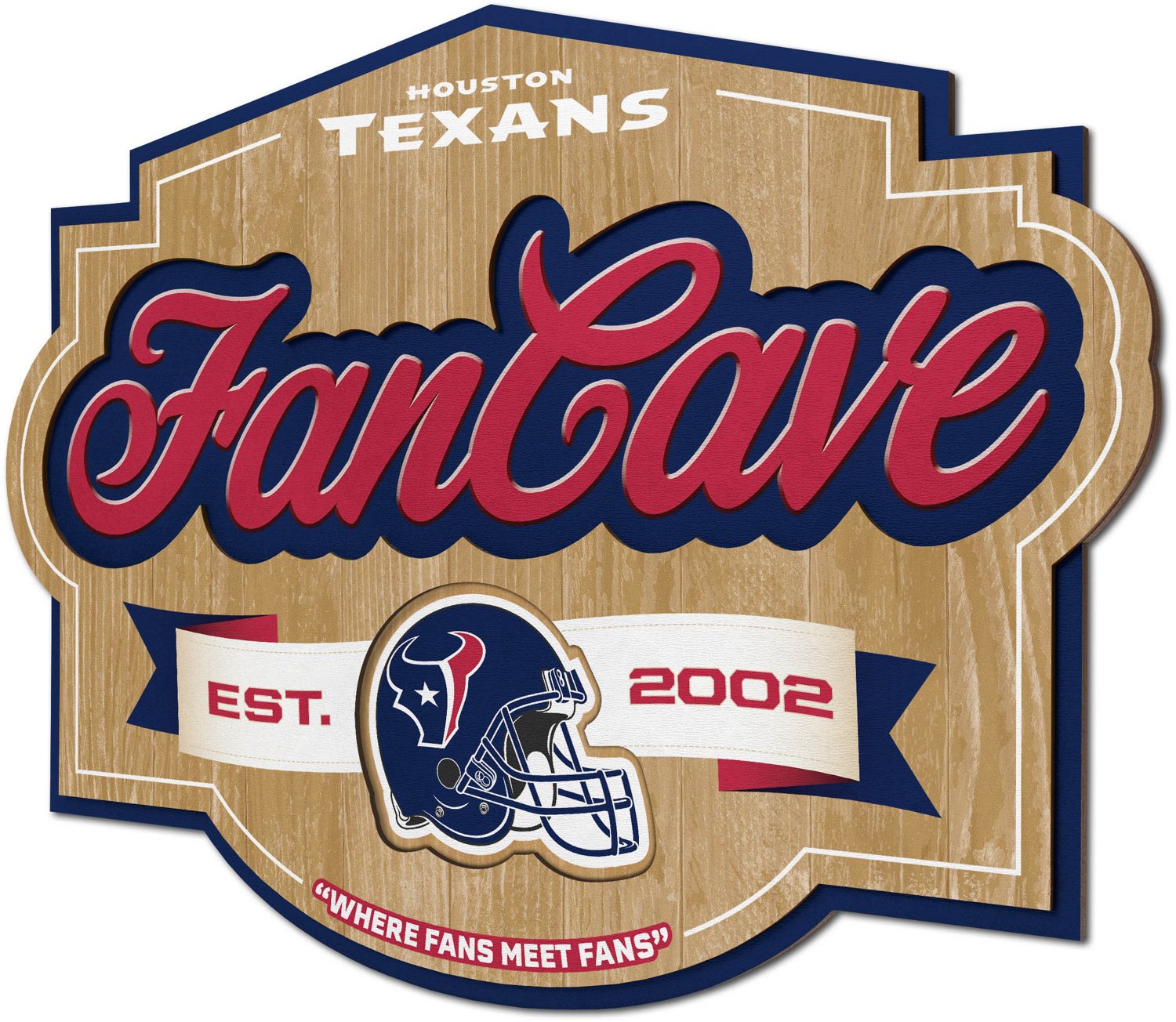 YouTheFan Houston Texans Fan Cave Sign  - view number 1