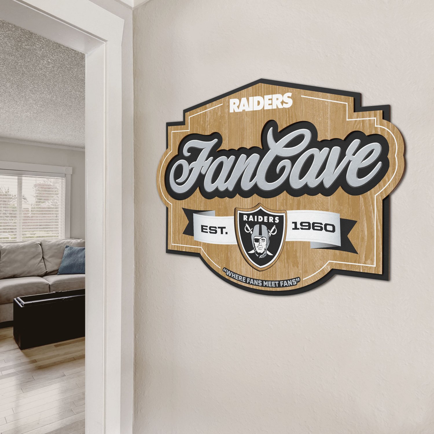 YouTheFan Las Vegas Raiders Fan Cave Sign