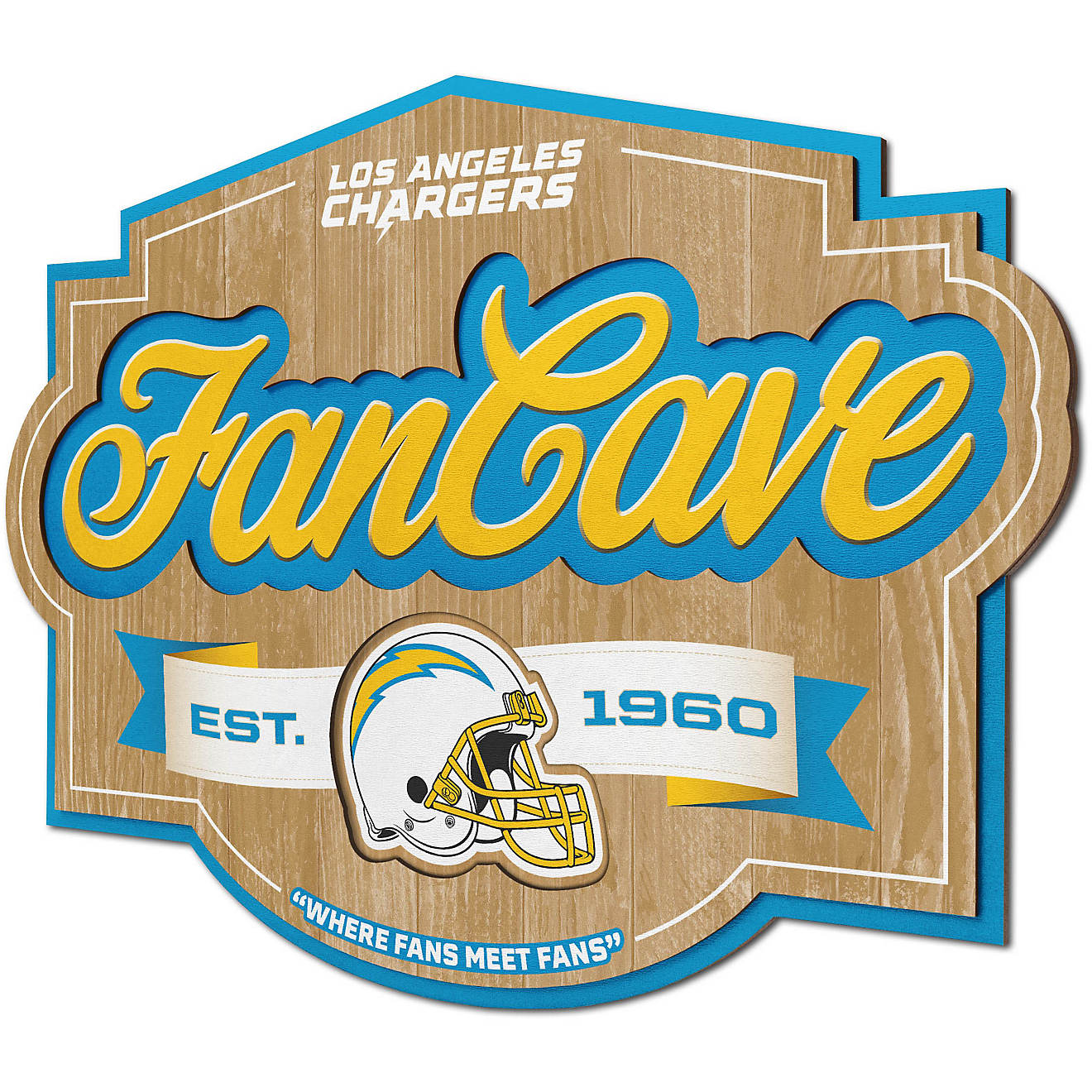 YouTheFan San Diego Chargers Fan Cave Sign                                                                                       - view number 1
