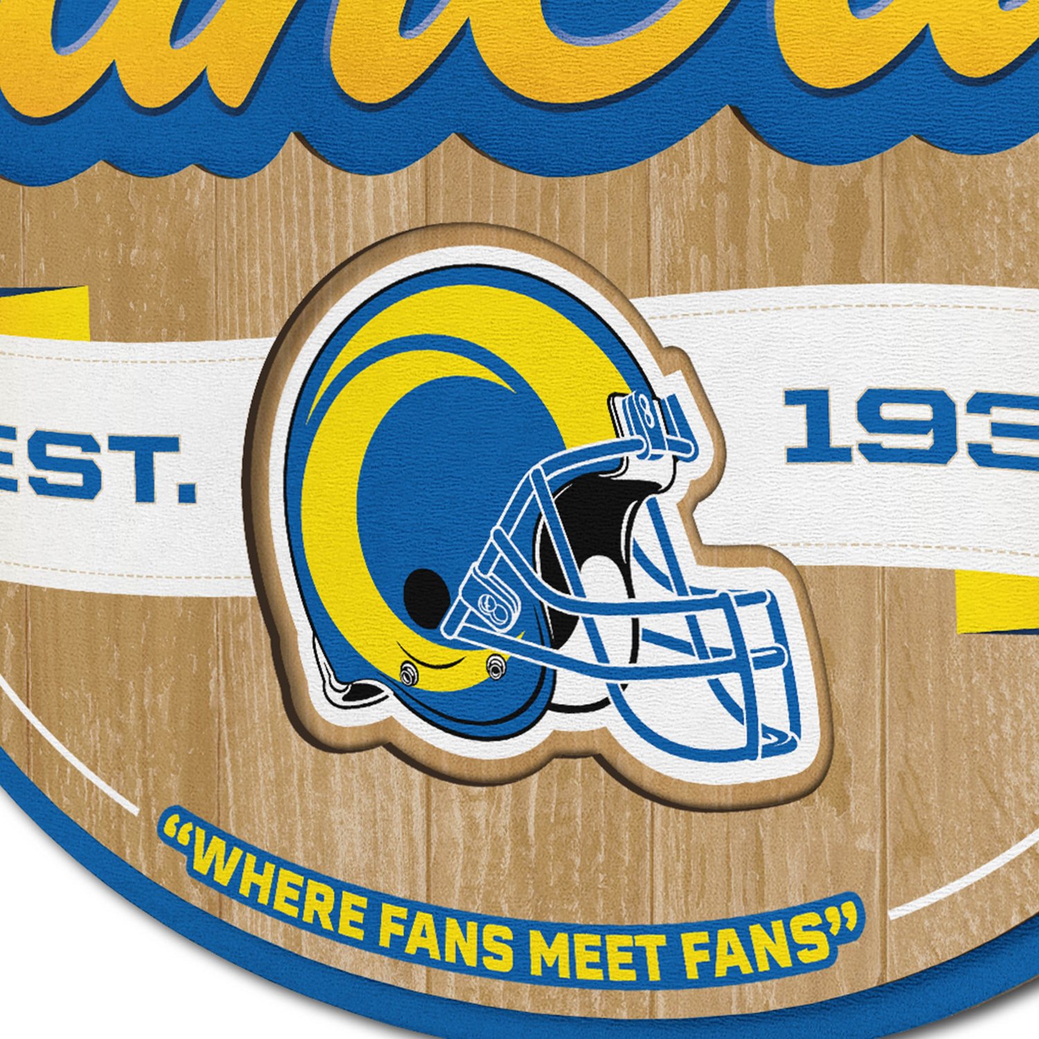 YouTheFan Los Angeles Rams Fan Cave Sign                                                                                         - view number 3