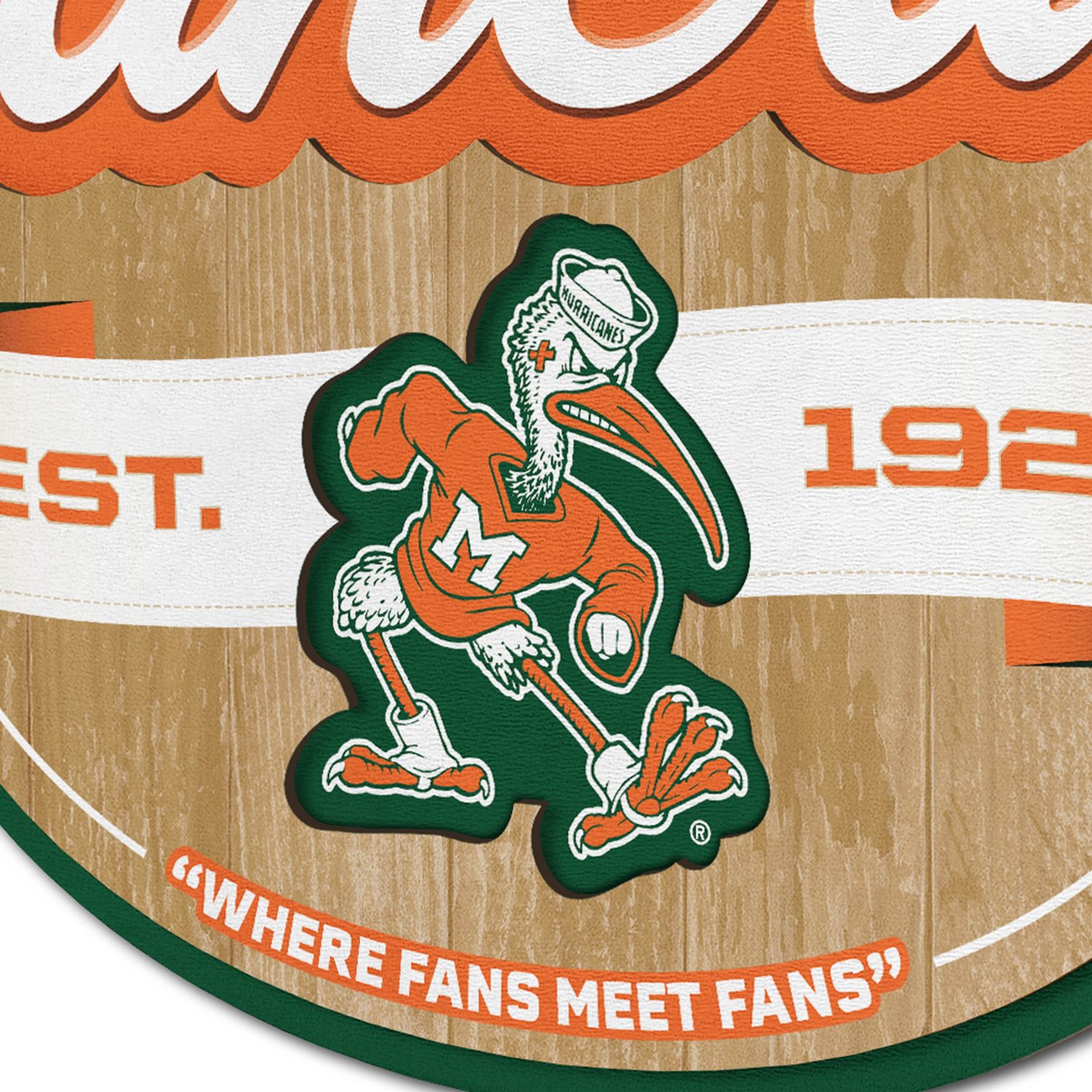 YouTheFan University of Miami Fan Cave Sign  - view number 3