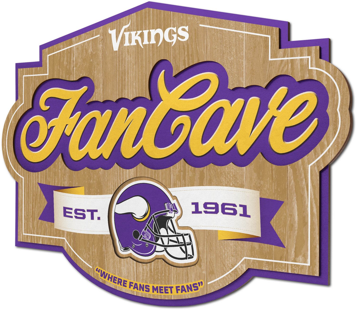 YouTheFan Minnesota Vikings Fan Cave Sign