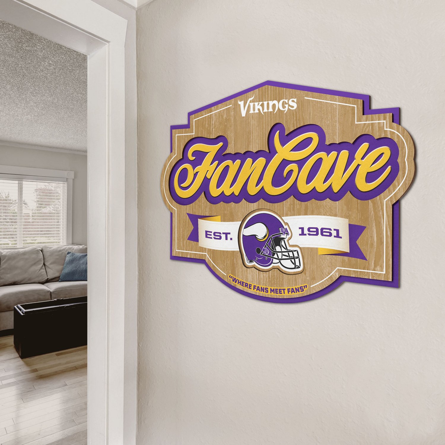 YouTheFan Minnesota Vikings Fan Cave Sign  - view number 5