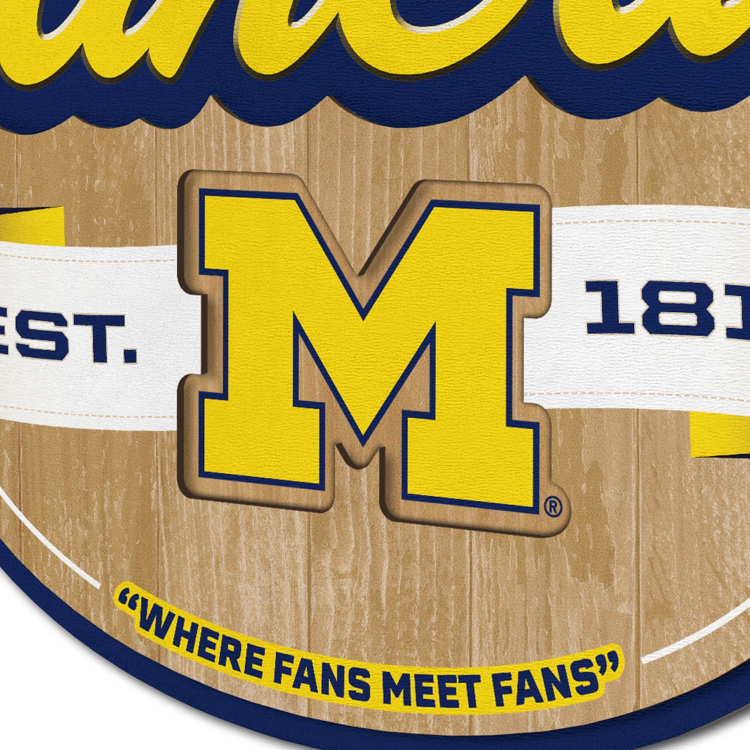 YouTheFan University of Michigan Fan Cave Sign  - view number 3