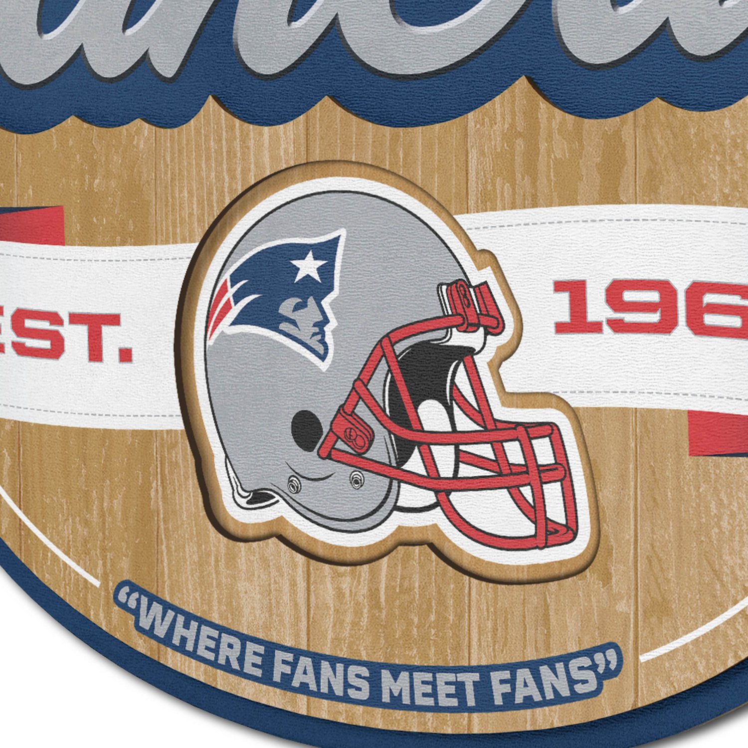 YouTheFan New England Patriots Fan Cave Sign                                                                                     - view number 3