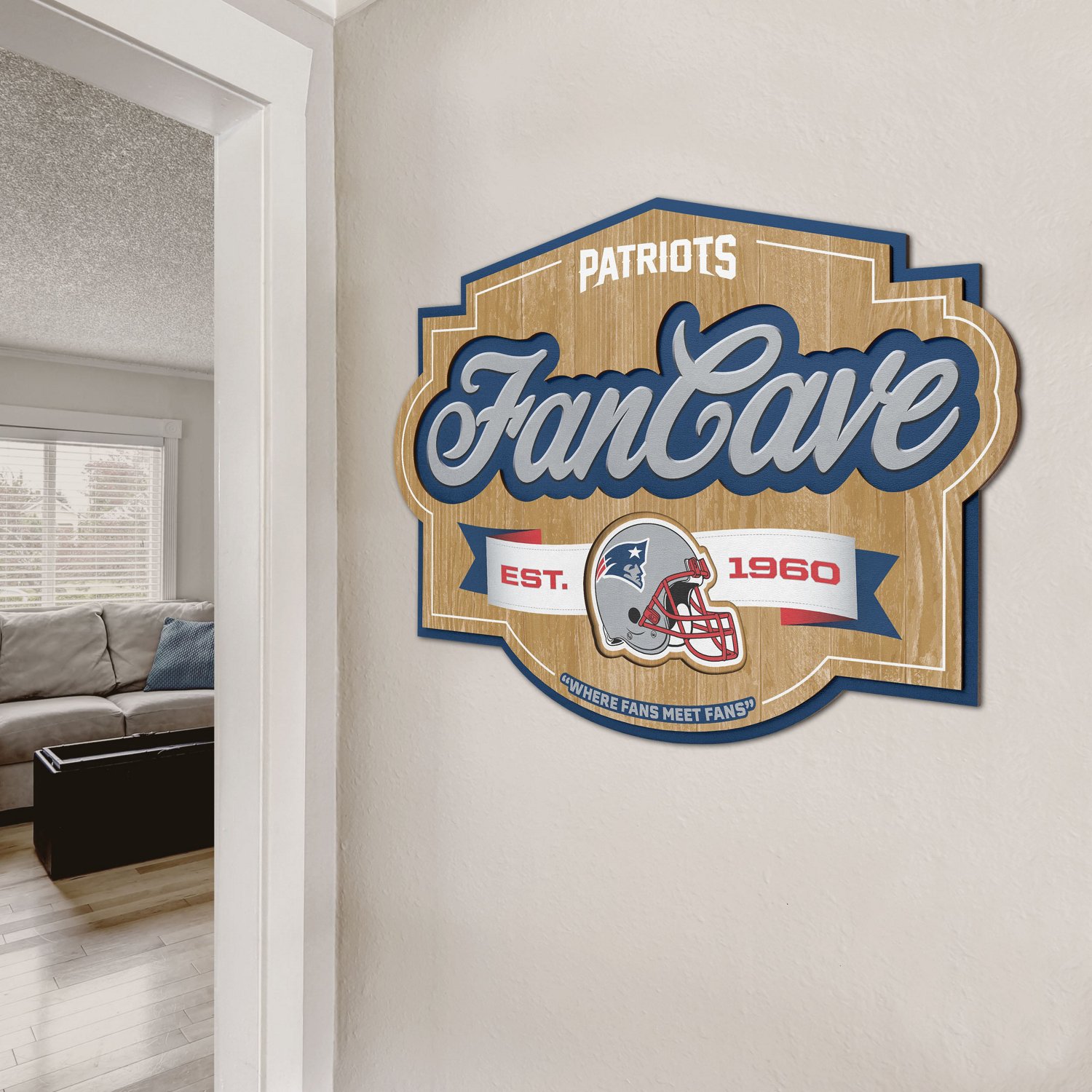 YouTheFan New England Patriots Fan Cave Sign                                                                                     - view number 5